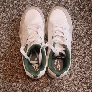 Reebok Kids White and Green Sneakers